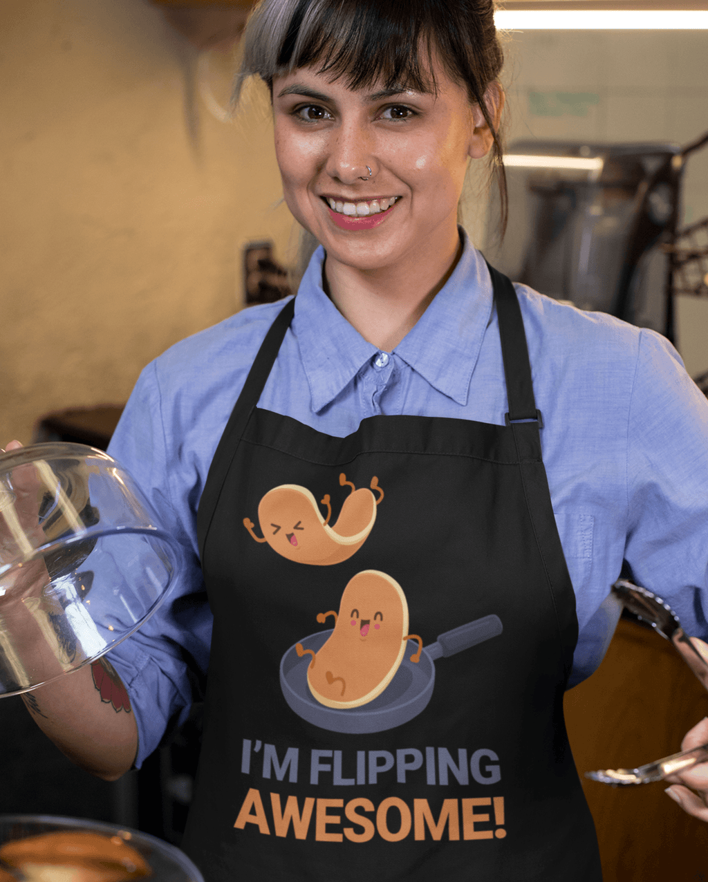I'm Flipping Awesome Pancake Day Cotton Kitchen Apron