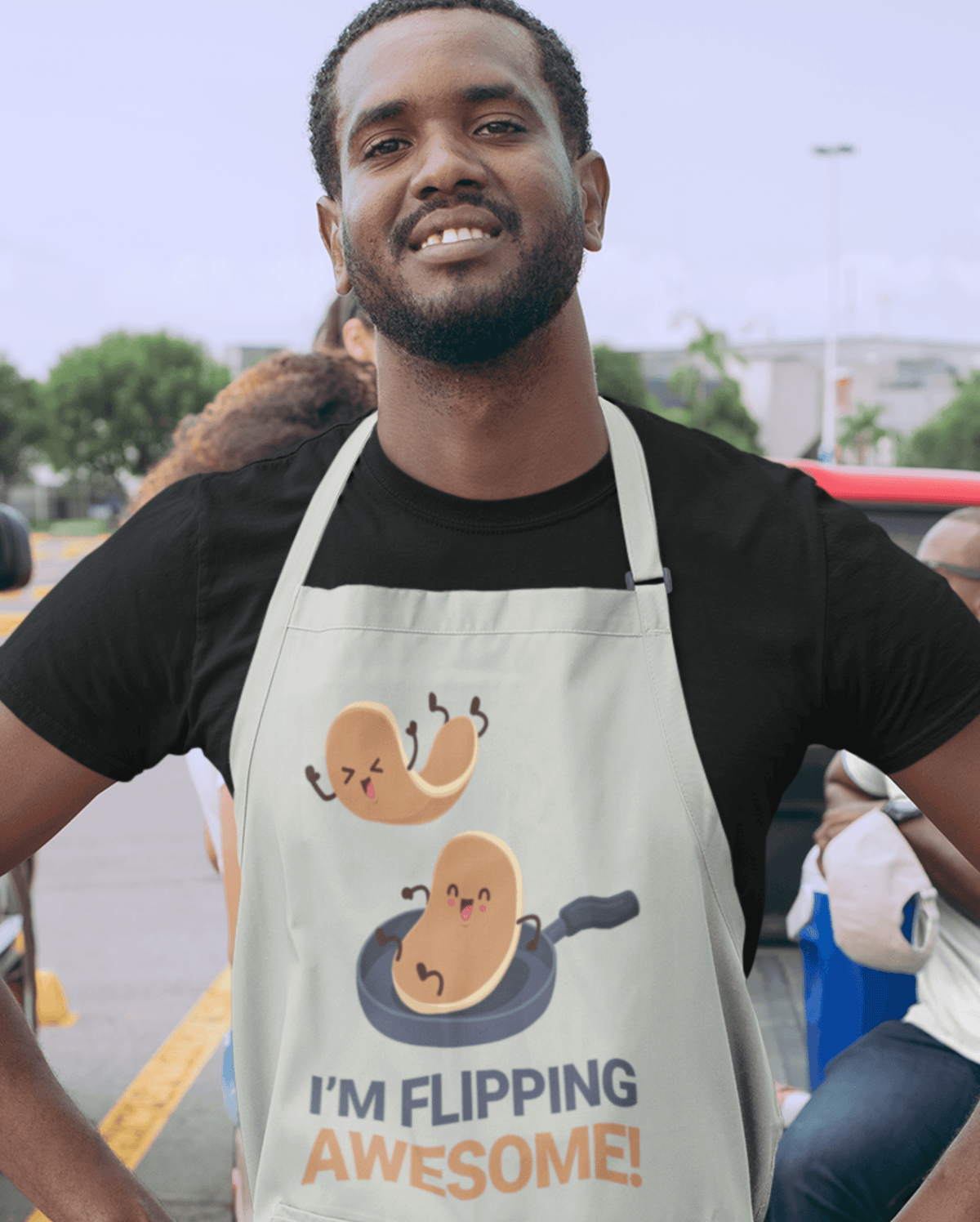 I'm Flipping Awesome Pancake Day Cotton Kitchen Apron