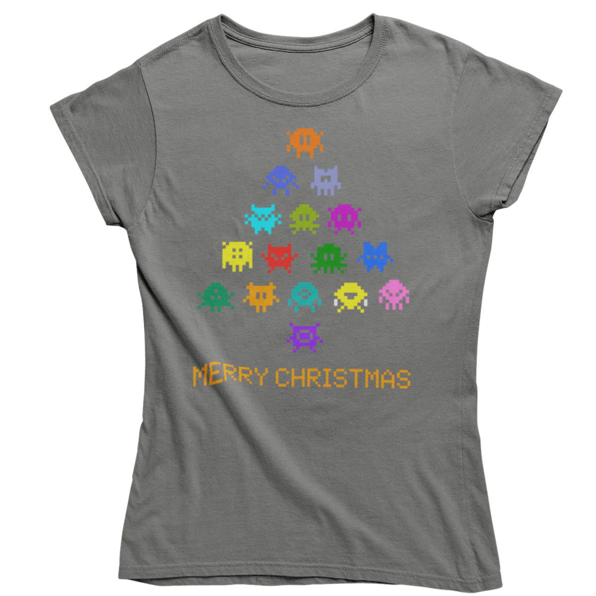 Invaders Christmas Tree Womens T-Shirt product image 9