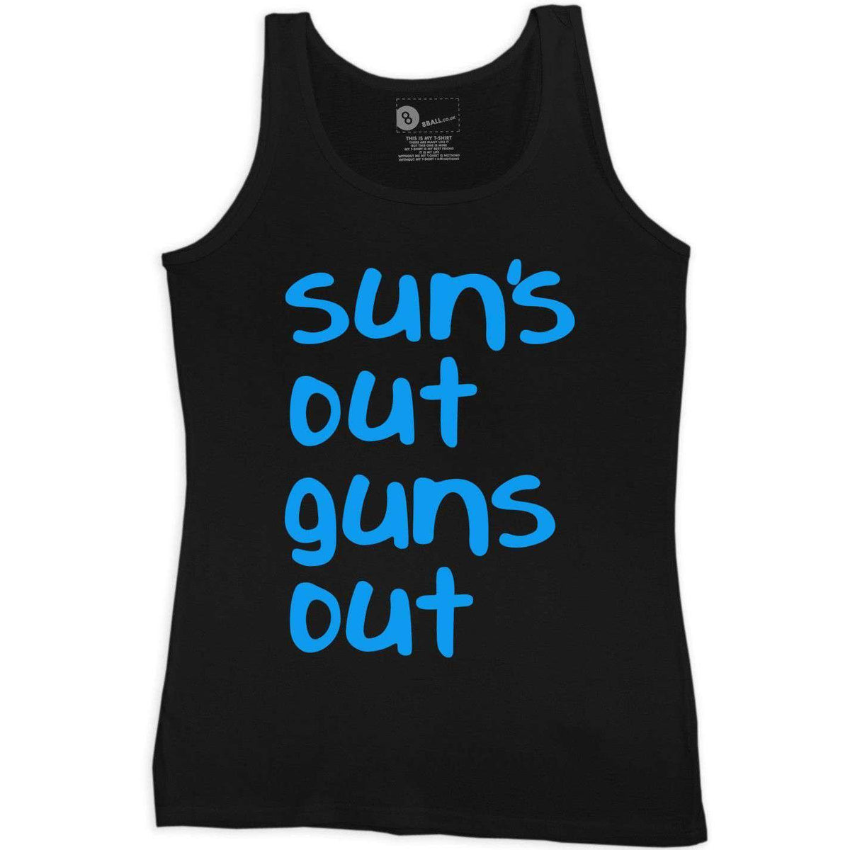 Mens Fancy Dress Vest Top Suns Out Guns Out