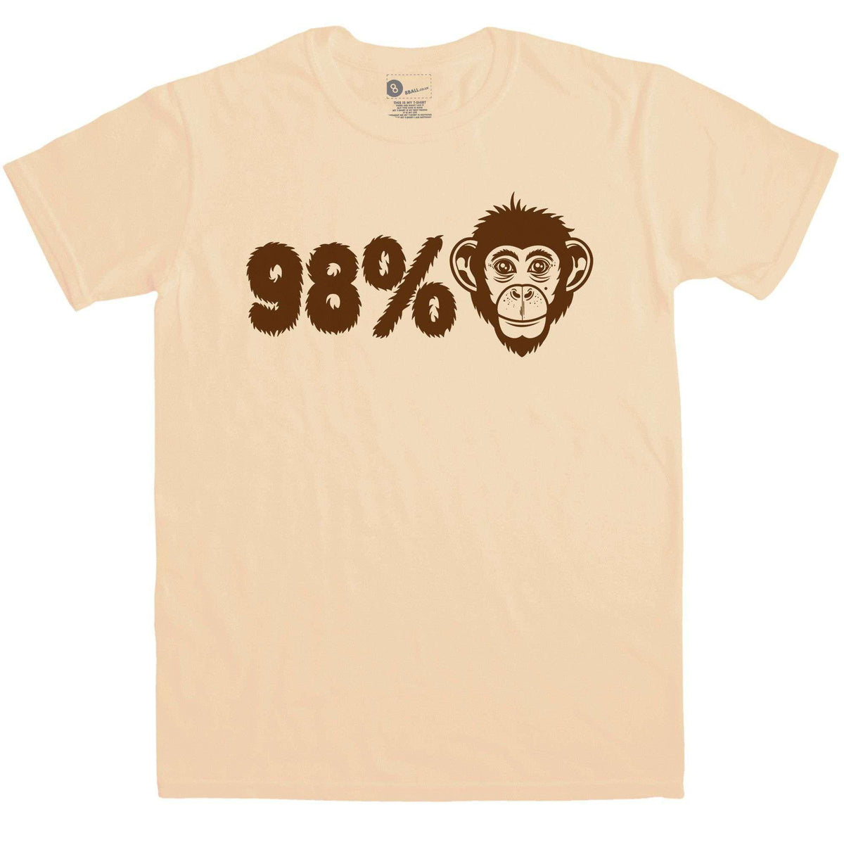 Nerd Geek Science Men's 98 % Chimp T-Shirt product image 1