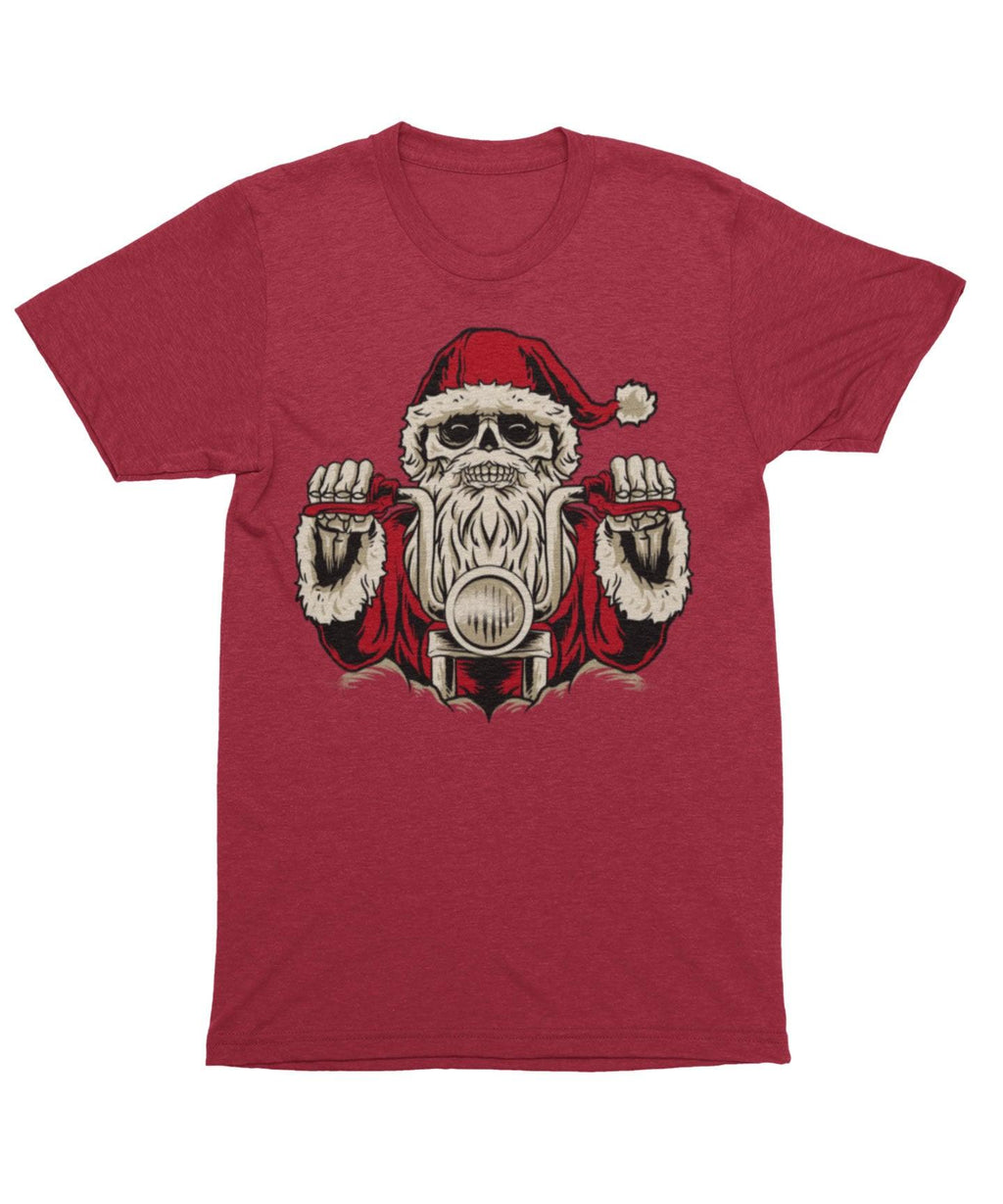 Night Rider Devil Santa Unisex Christmas T-Shirt product image 4