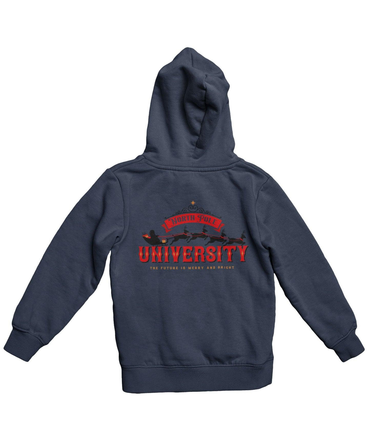North Pole University Colour Back Printed Christmas Hoodie product image 4