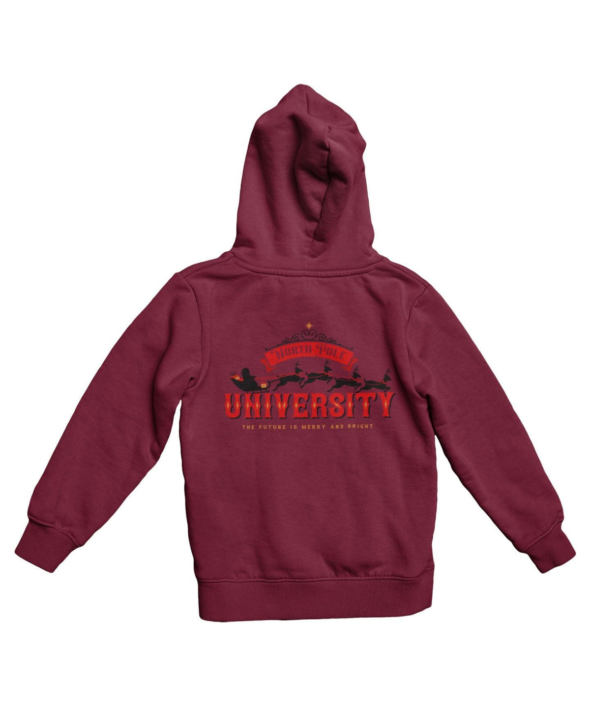 North Pole University Colour Back Printed Christmas Hoodie product image 2