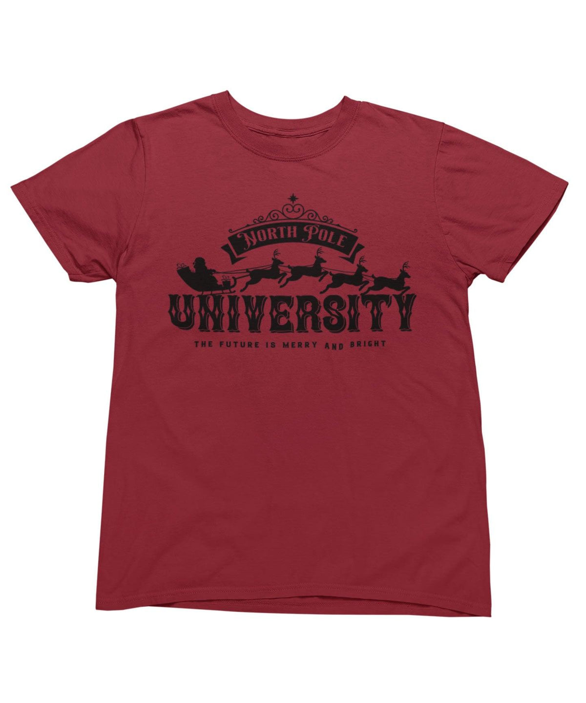 North Pole University Mono Christmas T-Shirt product image 3