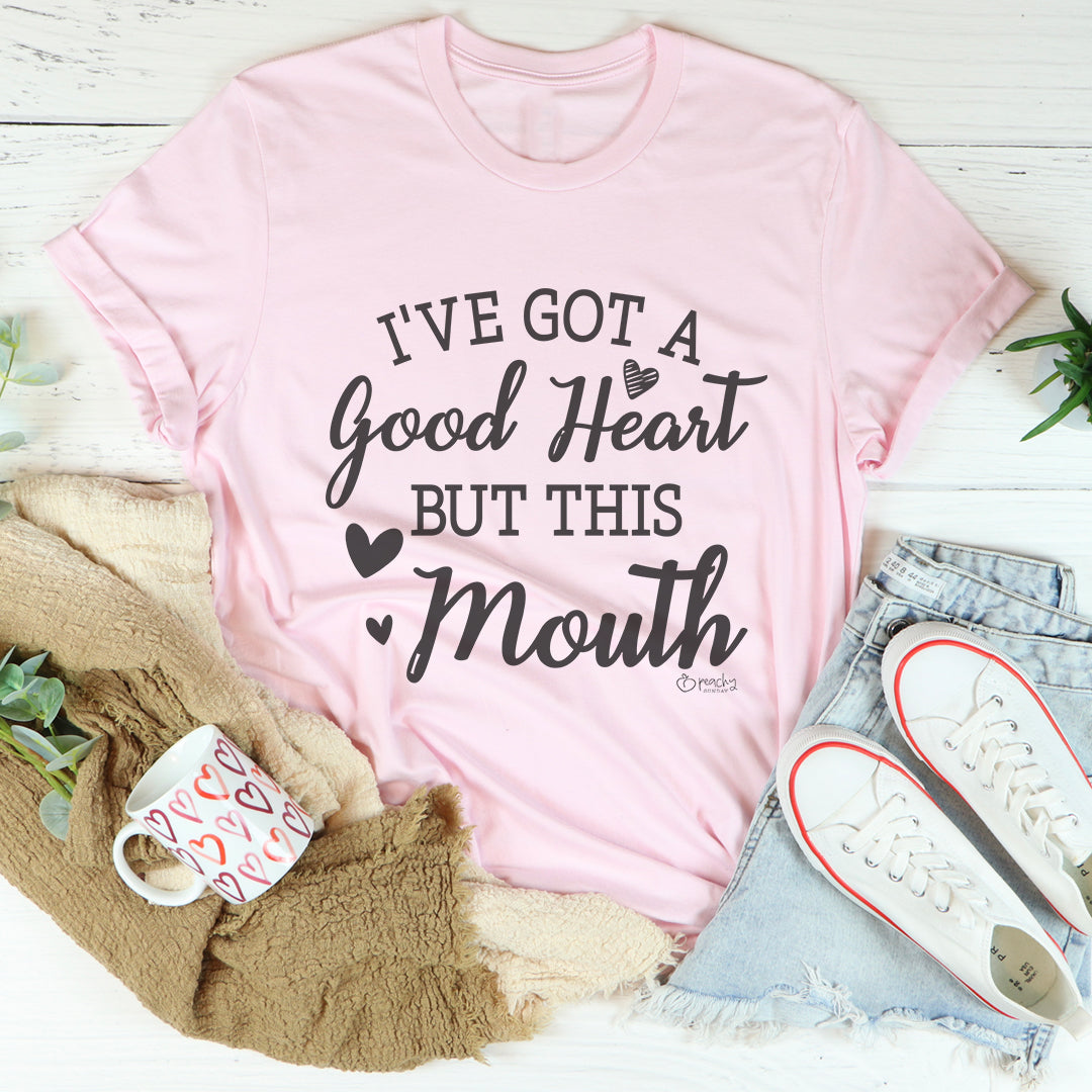 "I've Got a Good Heart But This Mouth" – Sassy Graphic Tee product image 4