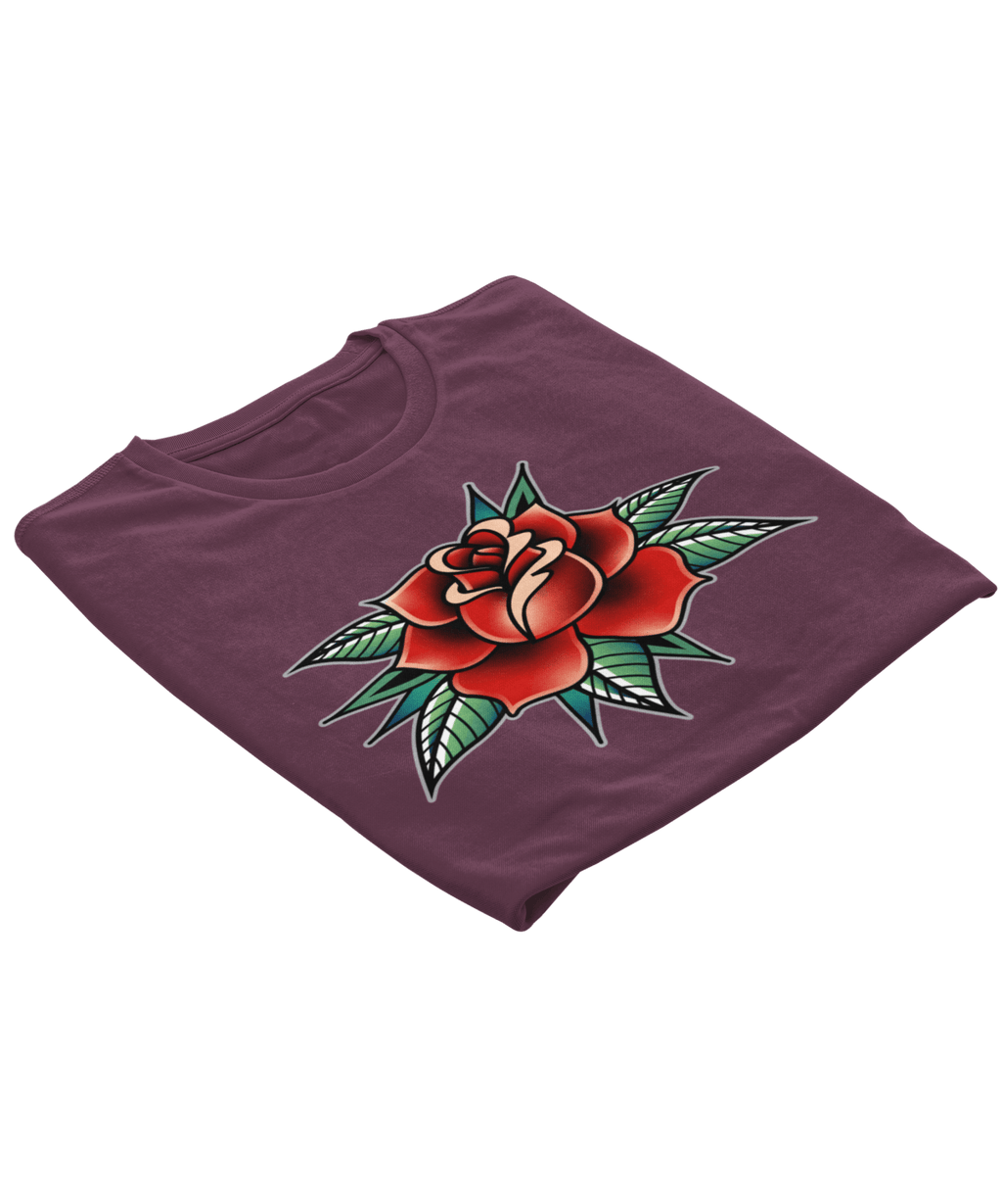 Rose Tattoo Design Adult T-Shirt product image 4