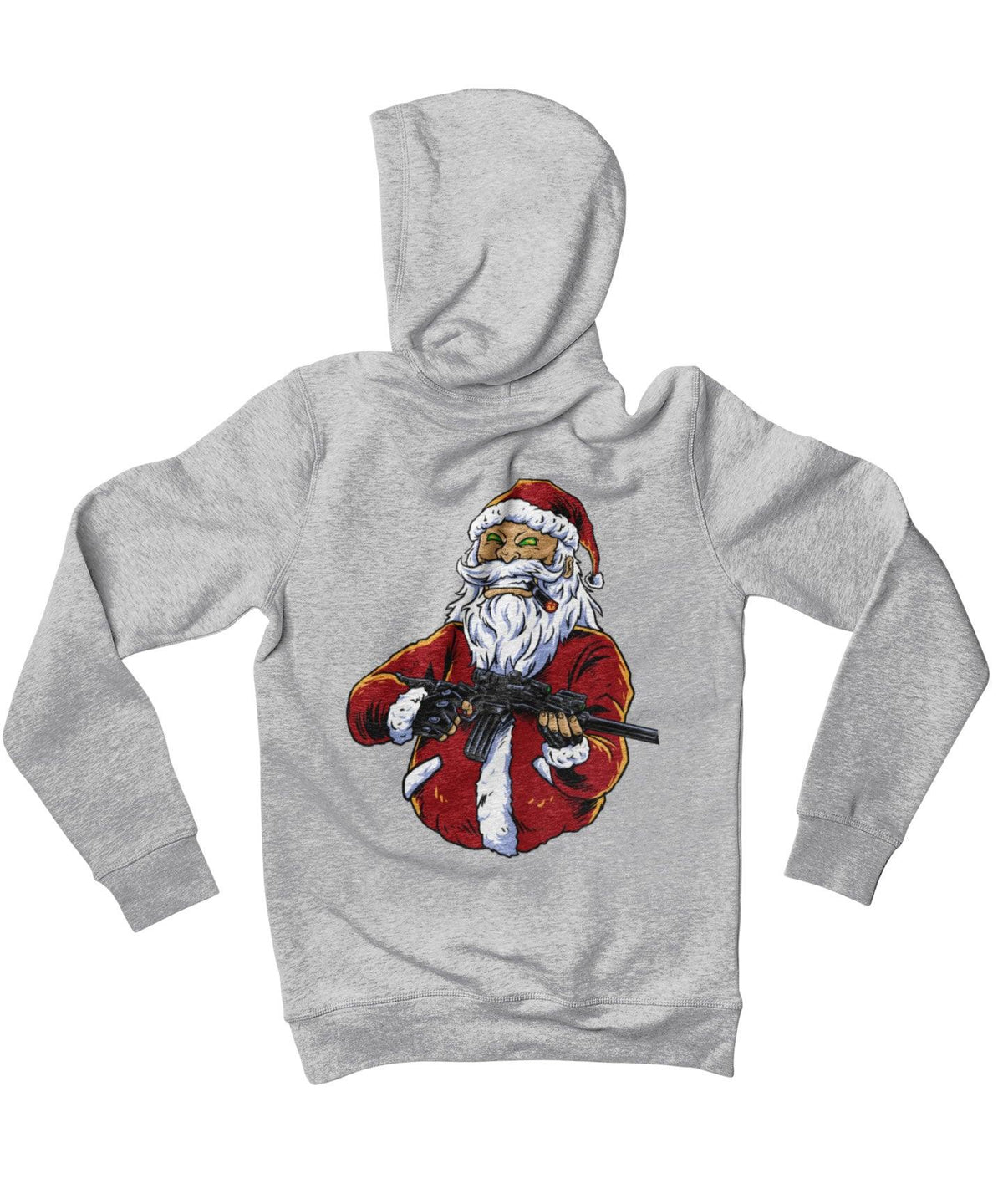 Santa Shoot Em All Back Printed Christmas Hoodie product image 4