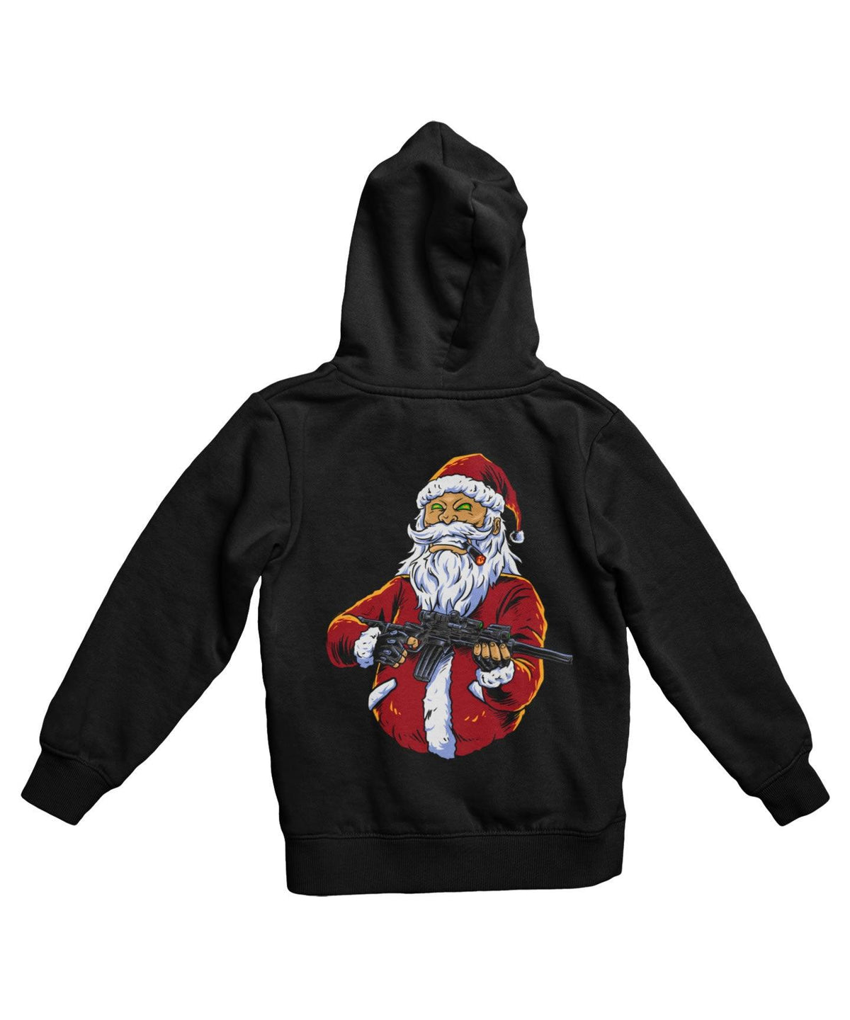 Santa Shoot Em All Back Printed Christmas Hoodie product image 2