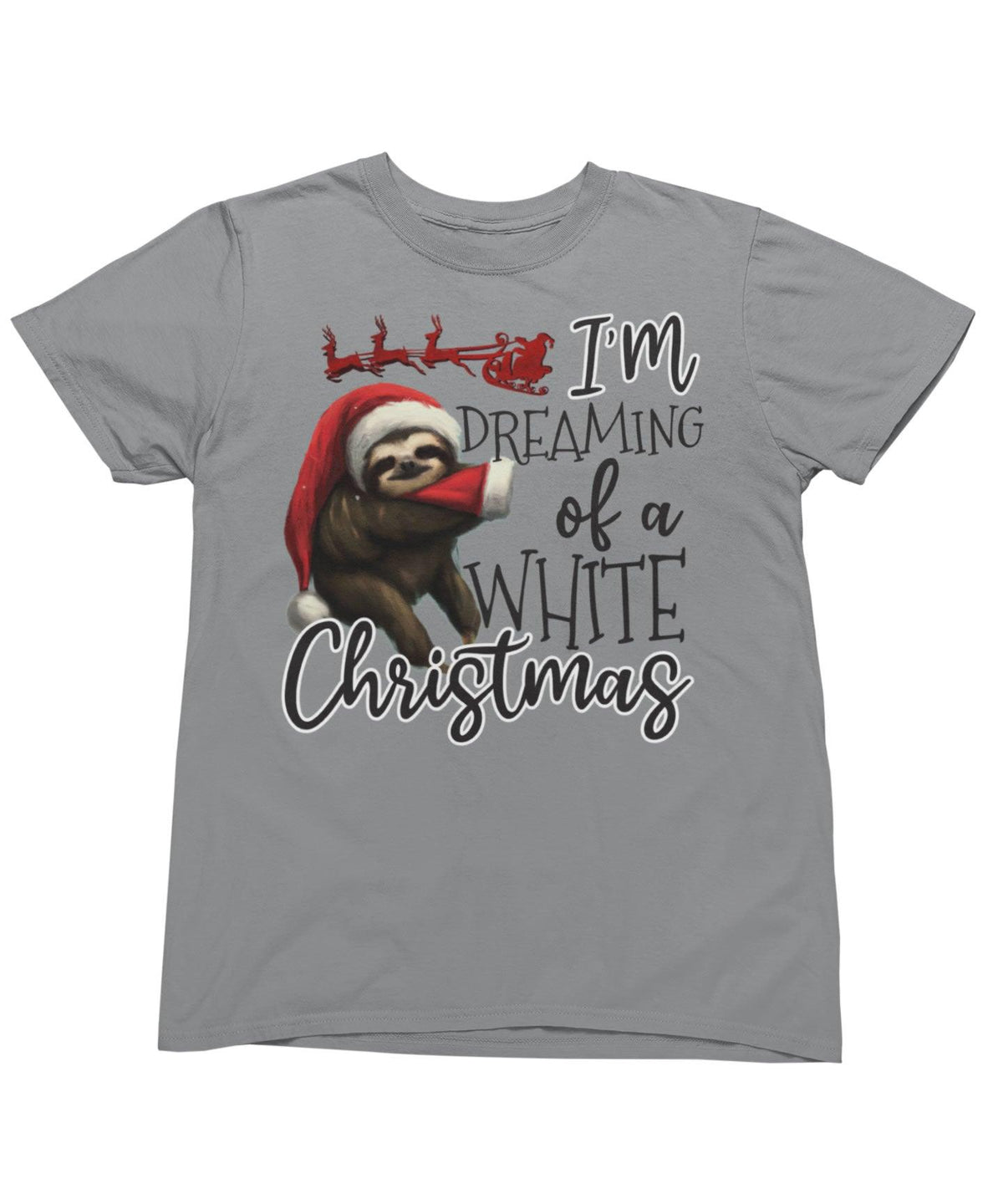 Sloth Dreaming Of A White Christmas T-Shirt product image 3