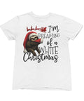 Sloth Dreaming Of A White Christmas T-Shirt product image 1