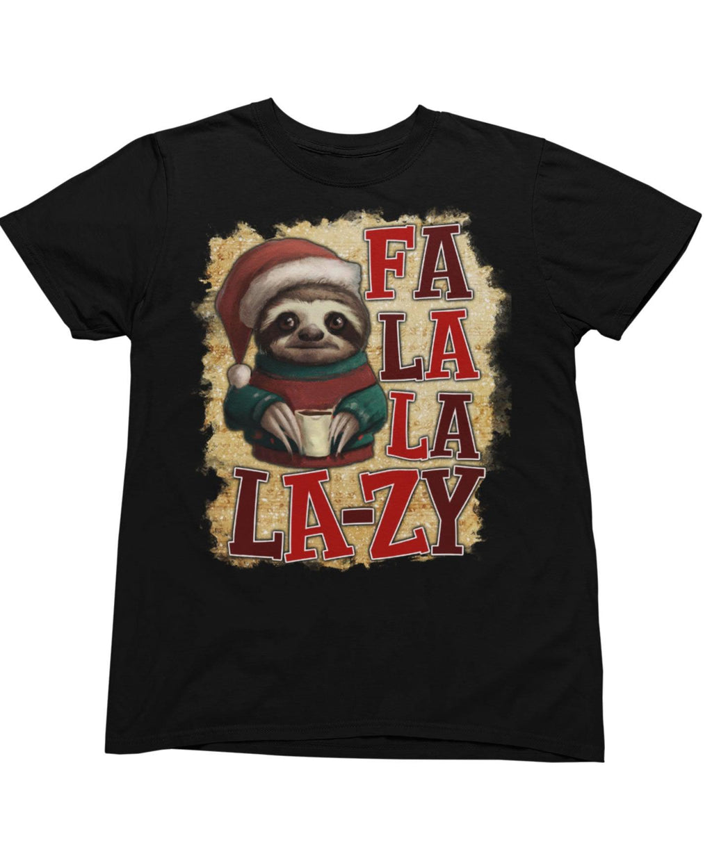 Sloth Fa La La Lazy Christmas Unisex T-Shirt product image 4
