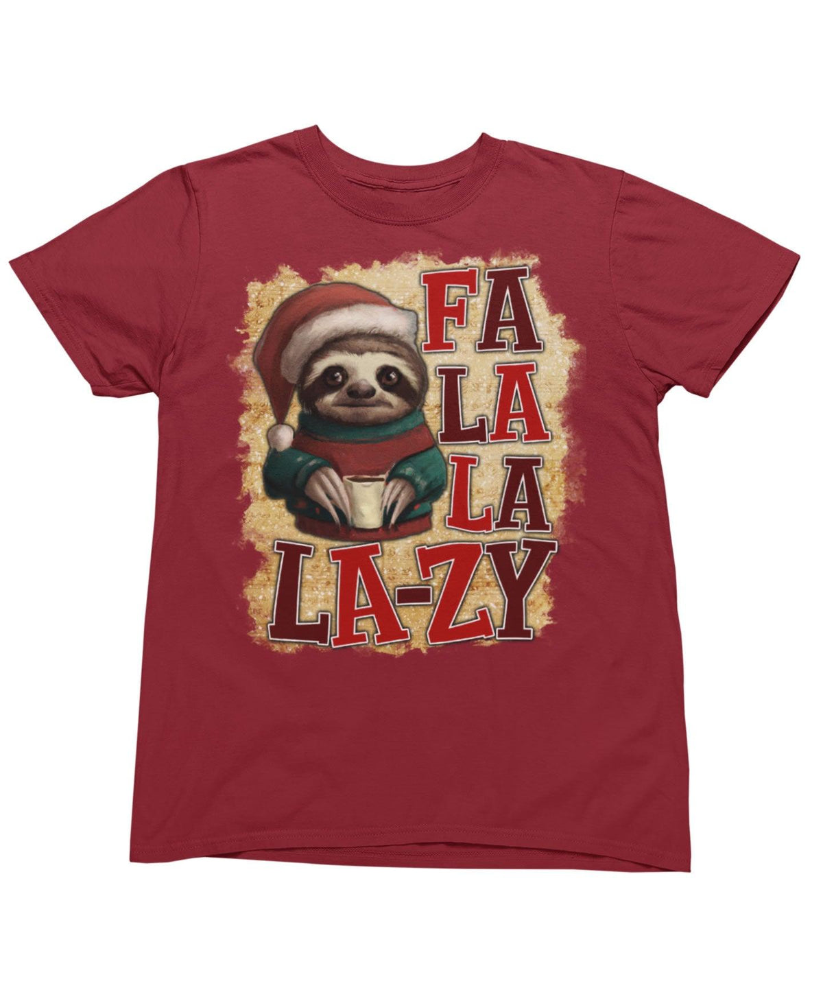 Sloth Fa La La Lazy Christmas Unisex T-Shirt product image 2
