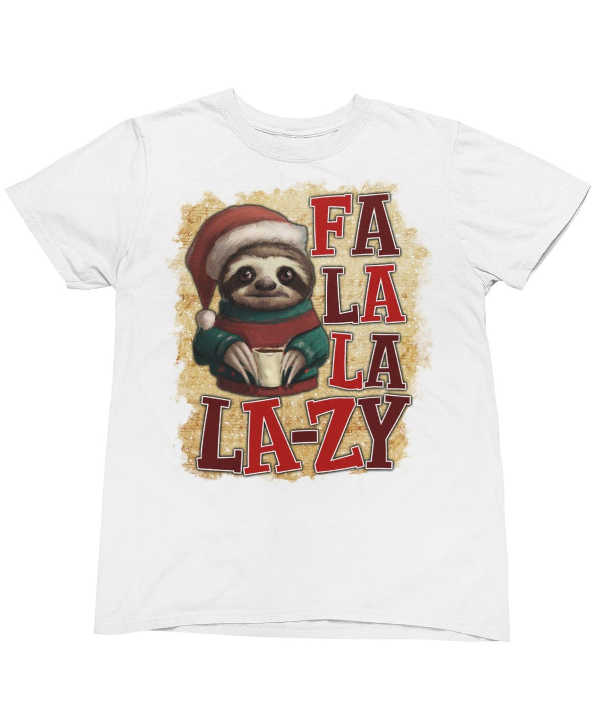 Sloth Fa La La Lazy Christmas Unisex T-Shirt product image 3