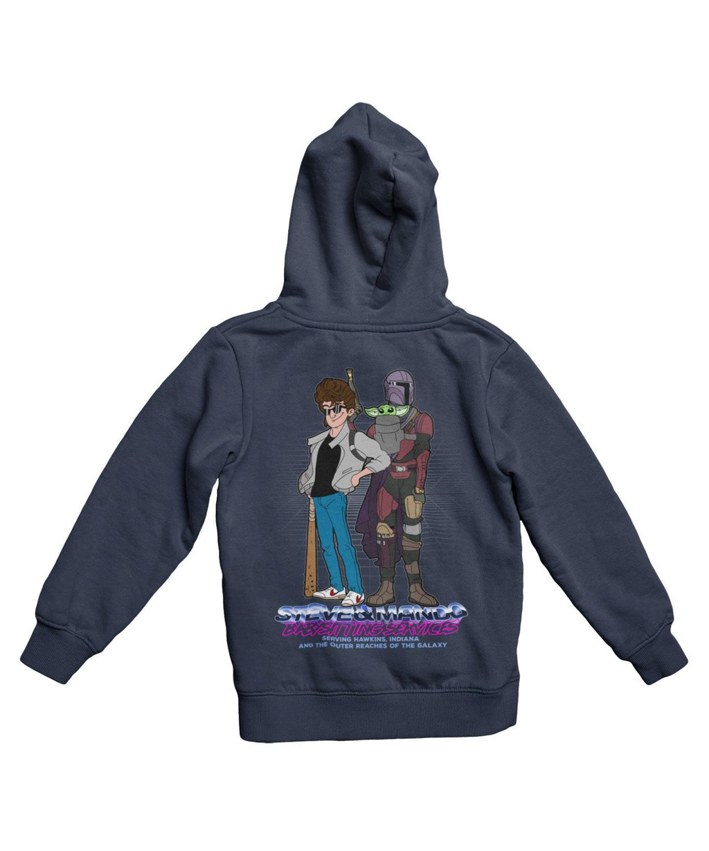 Top Notchy Steve and Mando Babsitting Back Printed Hoodie product image 3