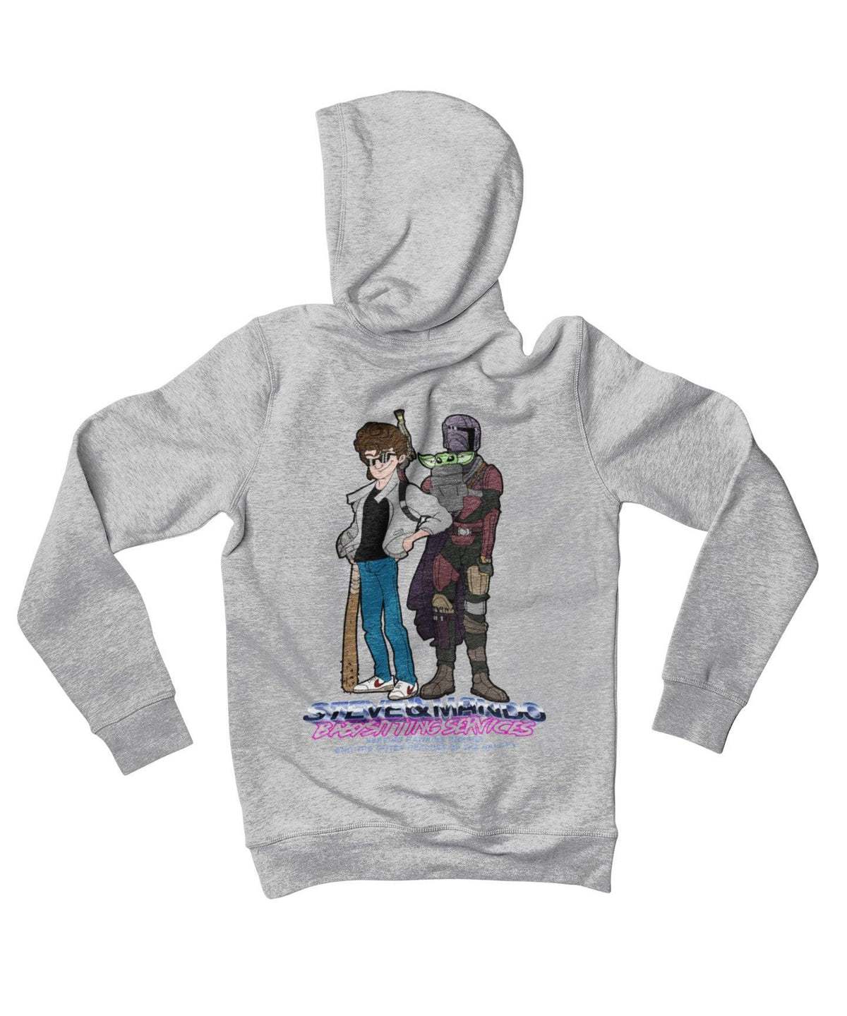 Top Notchy Steve and Mando Babsitting Back Printed Hoodie product image 1