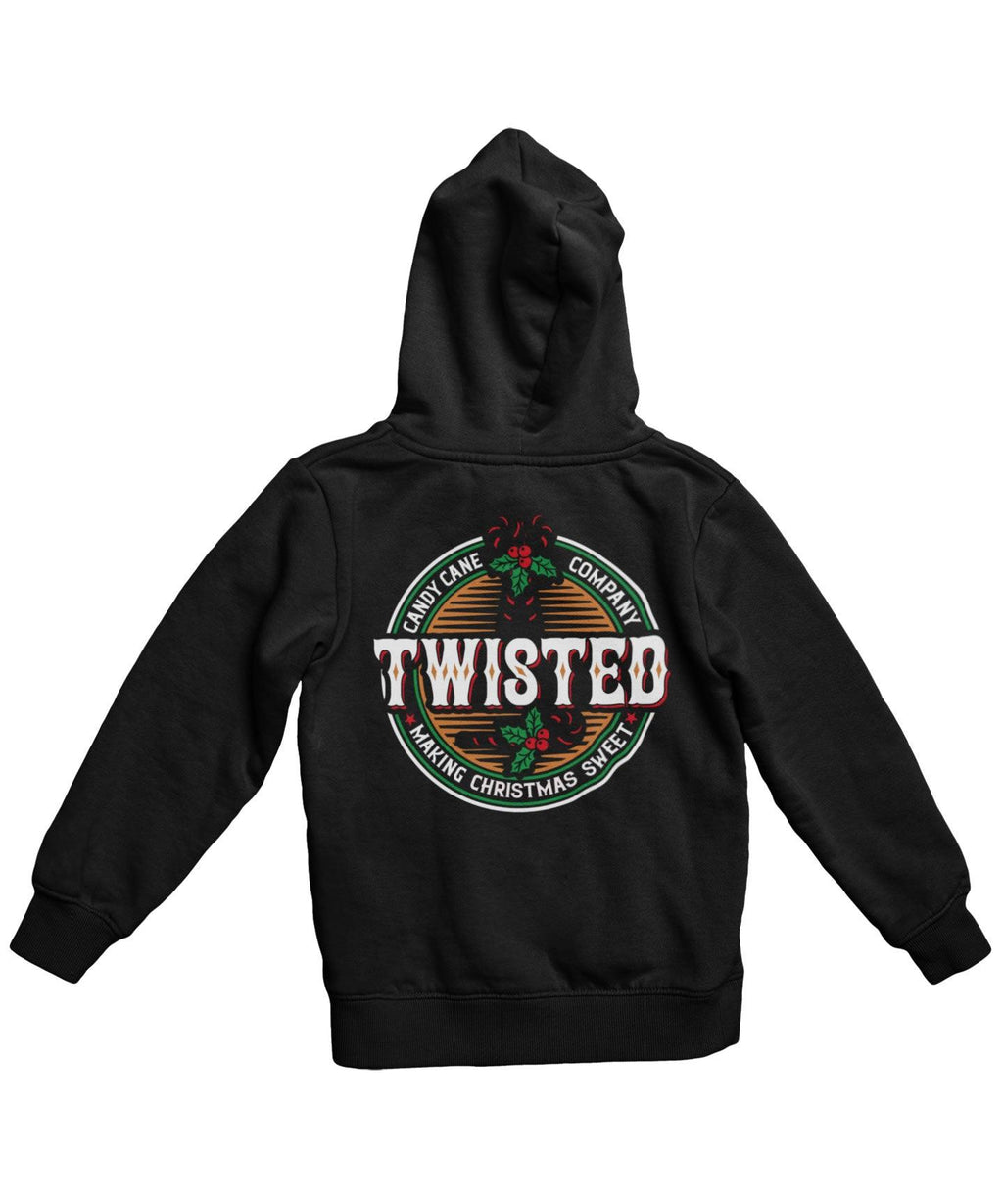 Twisted Candy Cane Colour Back Printed Christmas Hoodie product image 2