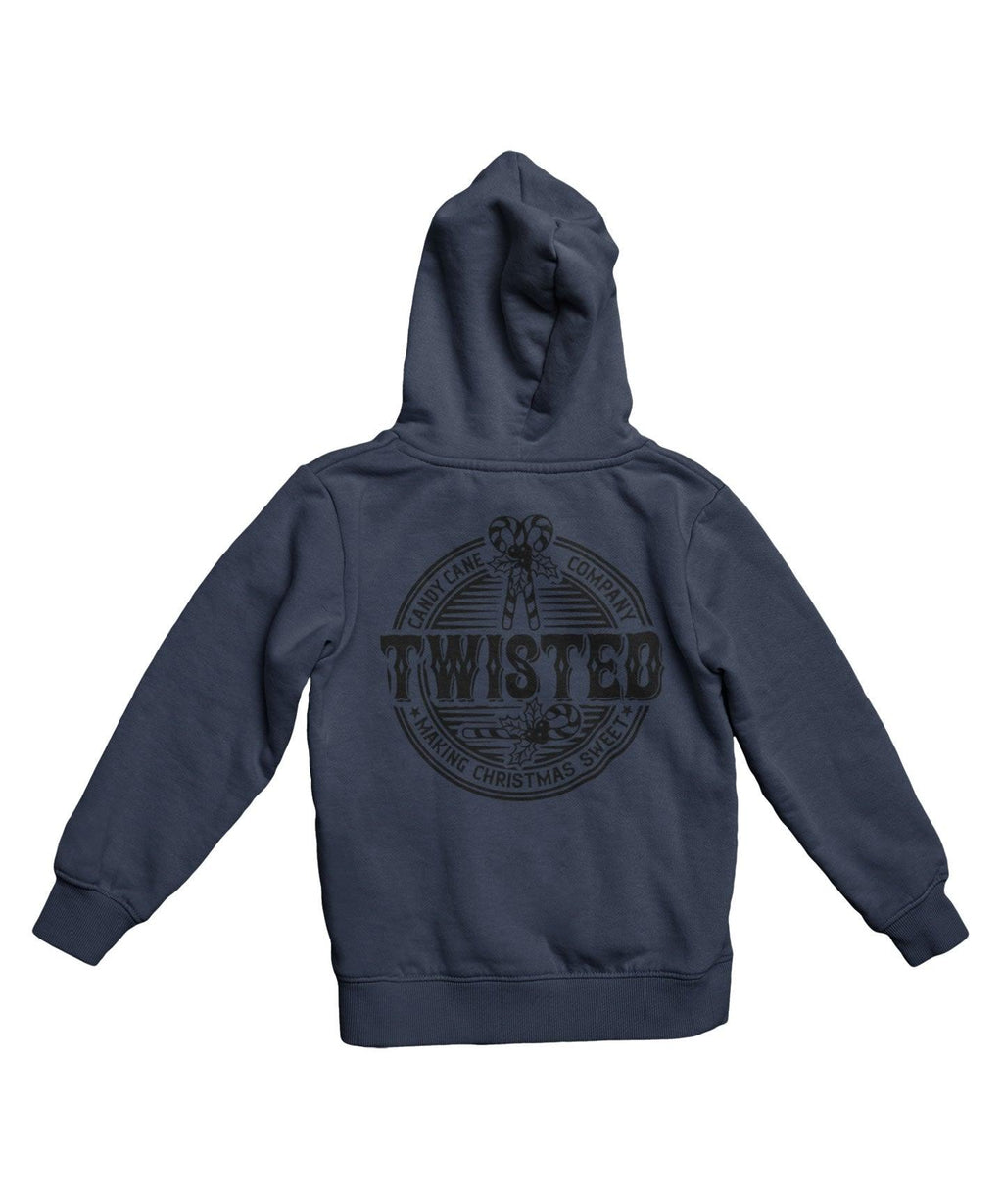 Twisted Candy Cane Mono-Colour Back Printed Christmas Hoodie product image 1