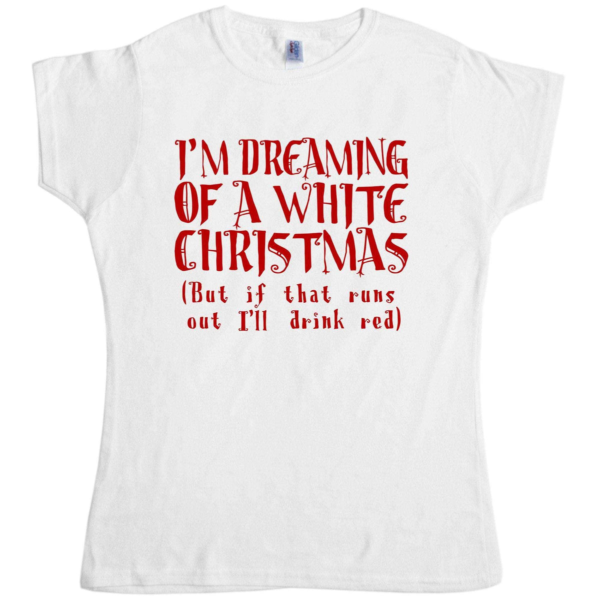 White Christmas Fitted Womens T-Shirt product image 1