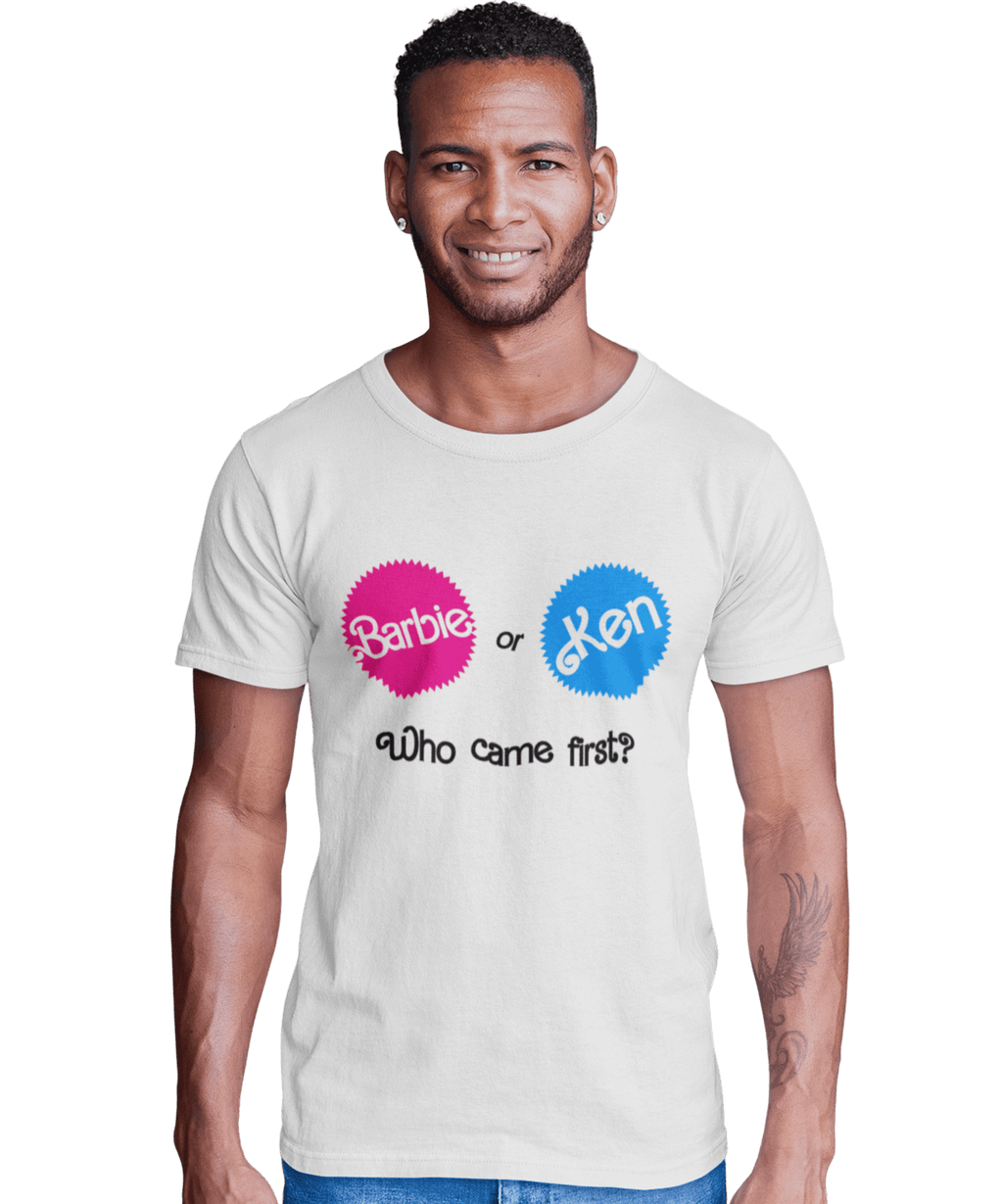 Who Came First Barbie Or Ken Adult Unisex Black or White product image 4