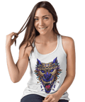 Wolf Head Tattoo Design Adult Womens Vest Top