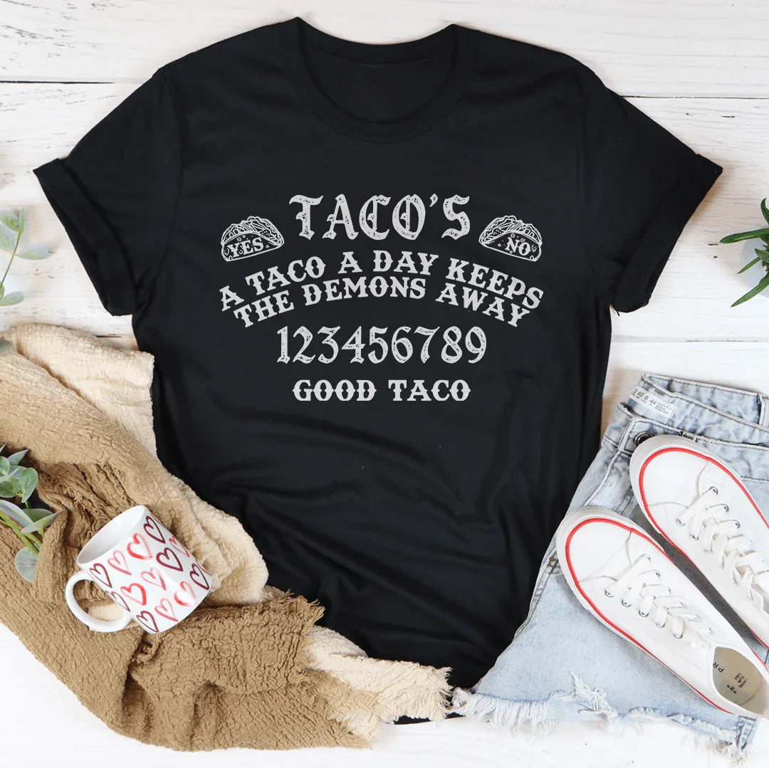 A Taco A Day Keeps The Demons Away Tee product image 2