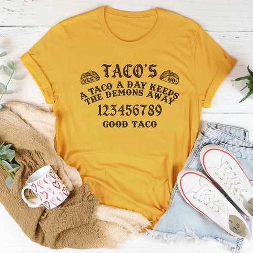 A Taco A Day Keeps The Demons Away Tee product image 1