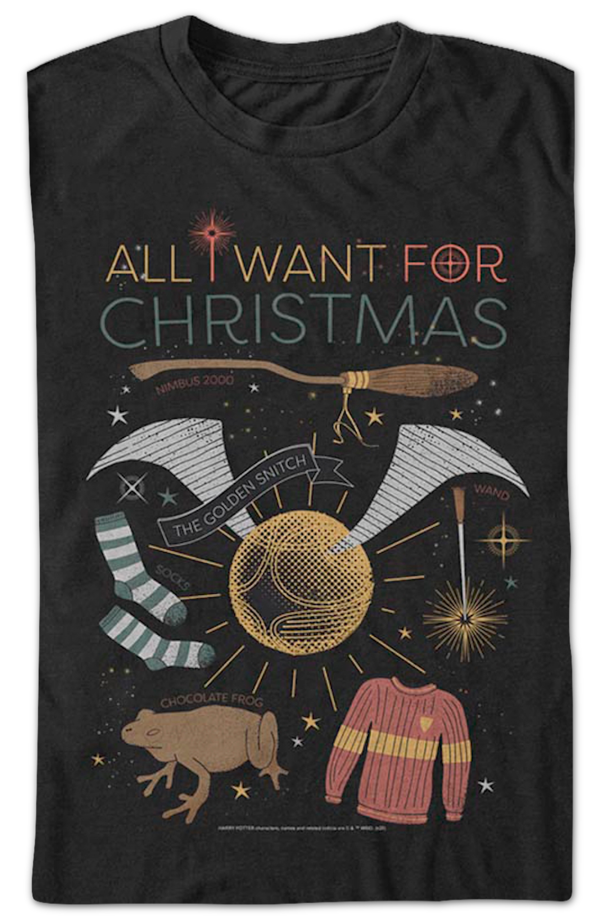 All I Want For Christmas Harry Potter T-Shirt product image 2