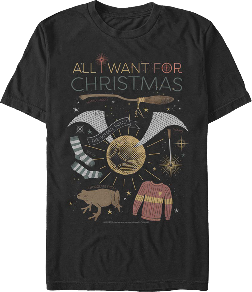 All I Want For Christmas Harry Potter T-Shirt product image 1