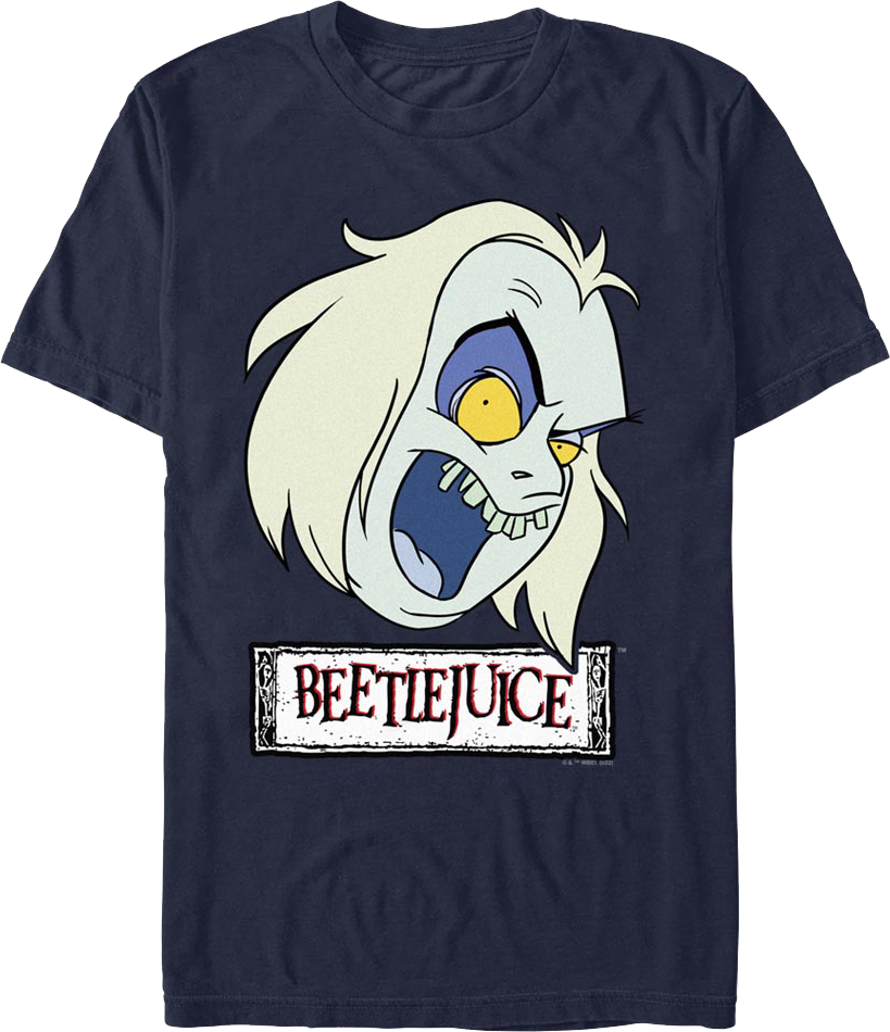 Navy Blue Animated Beetlejuice T-Shirt product image 1