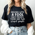 Witty Sarcastic Quote Graphic Shirt – \"Arguing With A product image 1