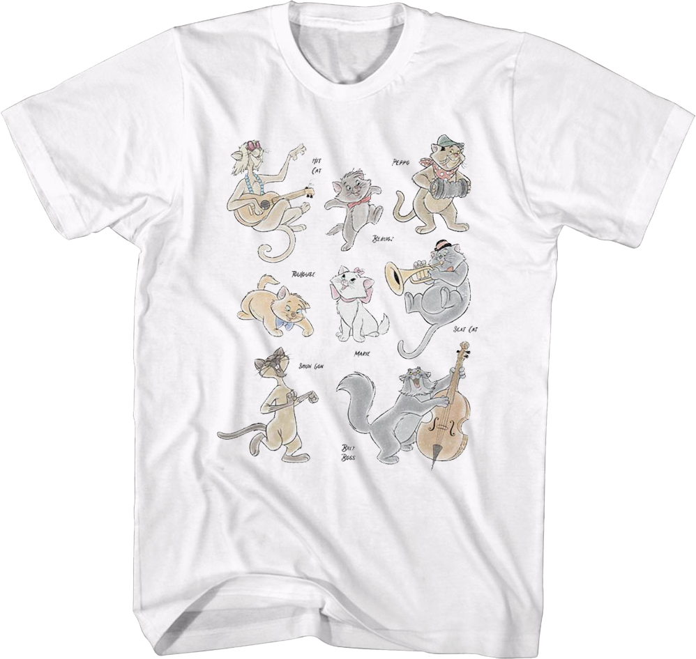Aristocats Character Collage Disney T-Shirt product image 1
