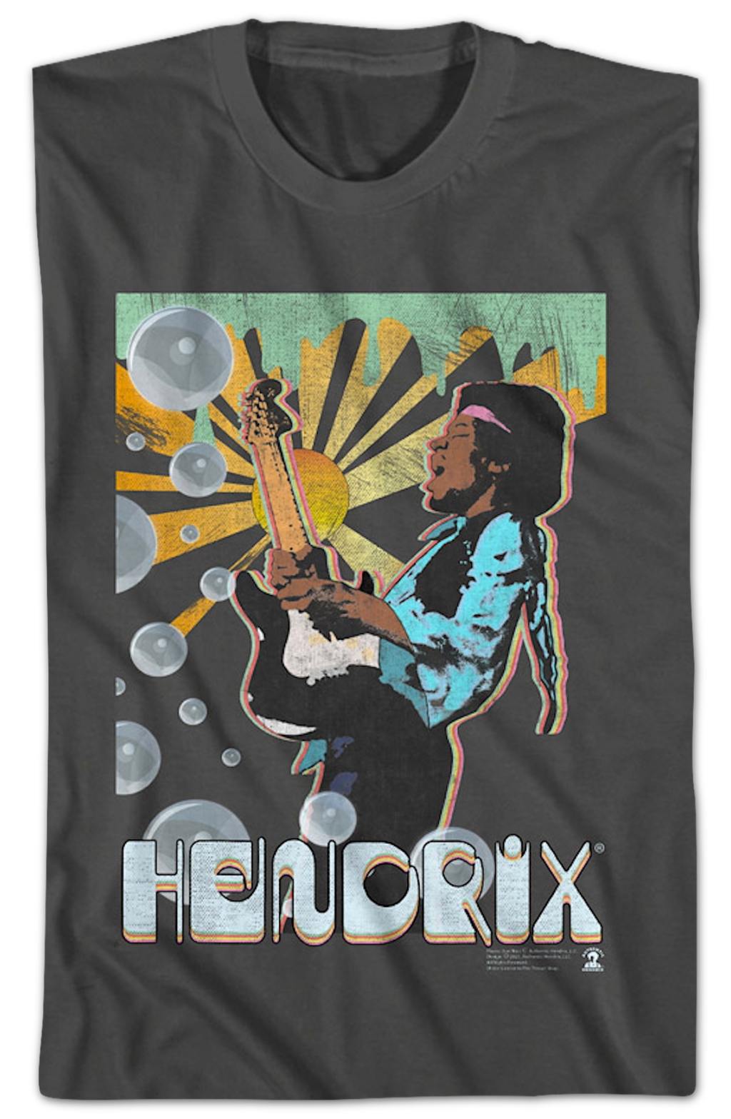Artistic Bubbles Jimi Hendrix T-Shirt product image 2