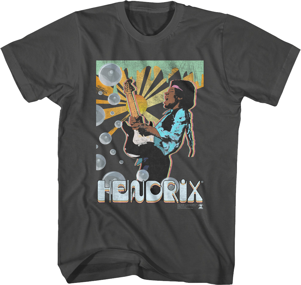 Artistic Bubbles Jimi Hendrix T-Shirt product image 1