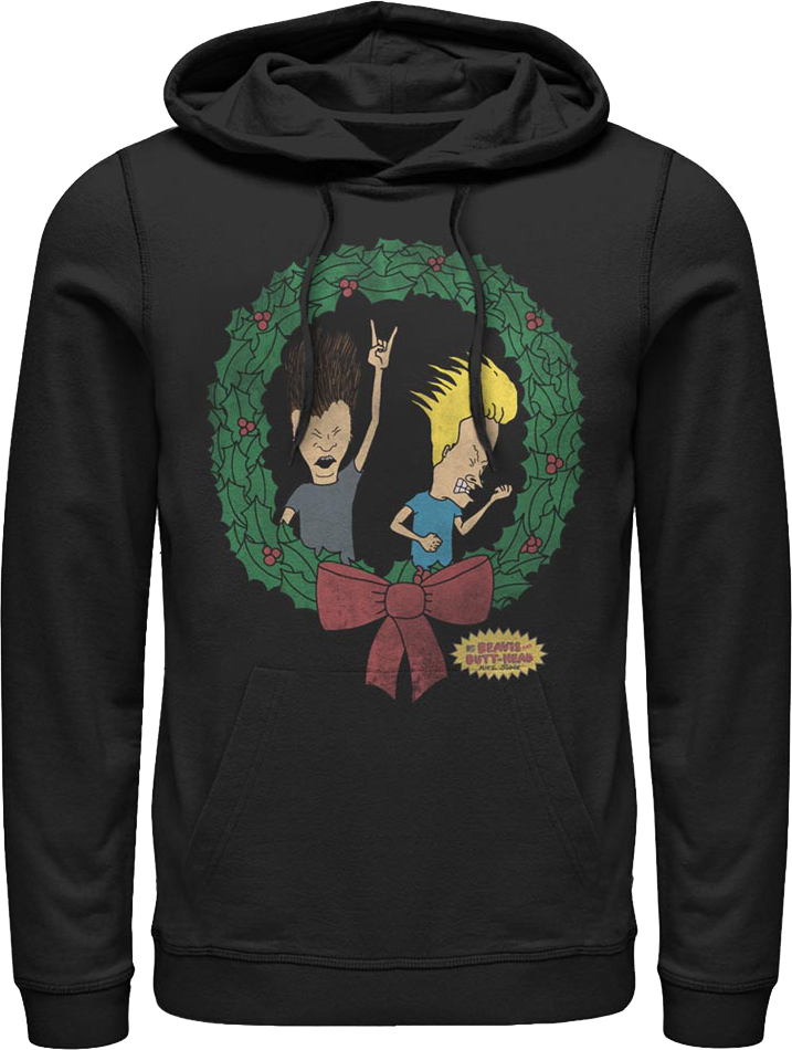 Beavis And Butt-Head Christmas Wreath Hoodie product image 1