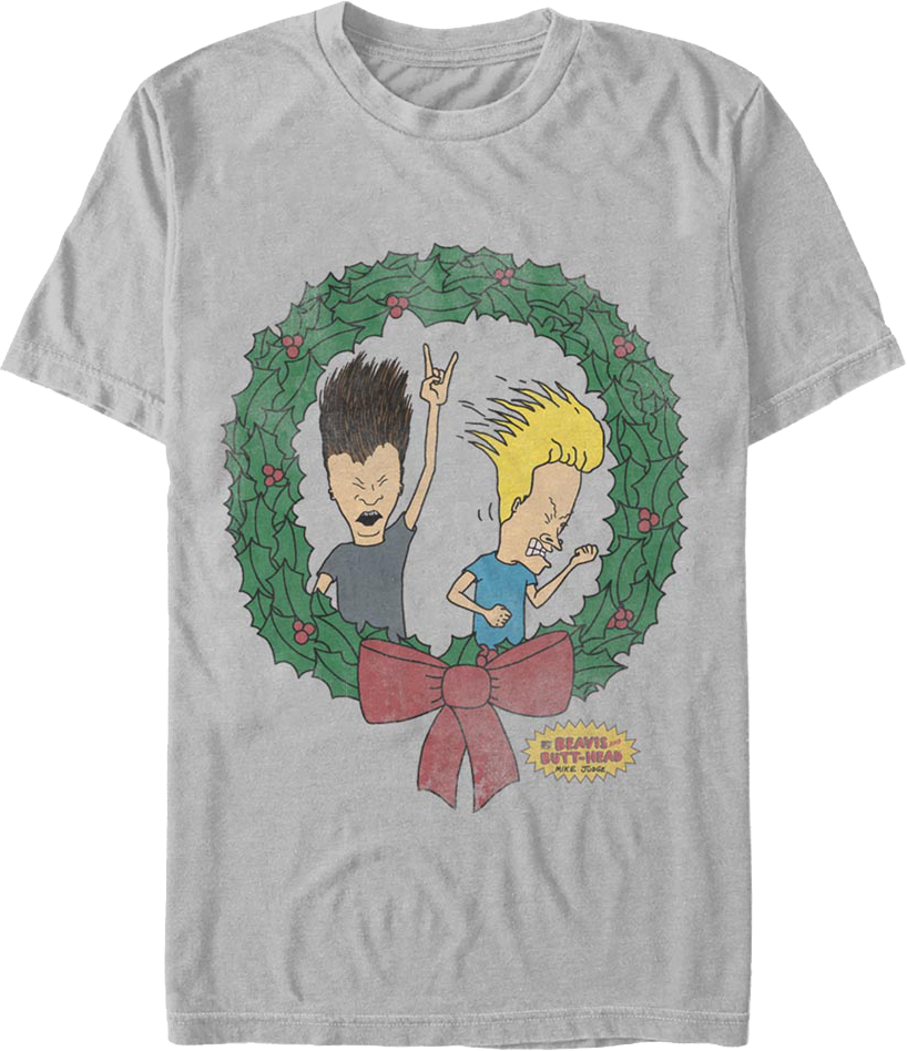 Beavis And Butt-Head Christmas Wreath T-Shirt product image 1