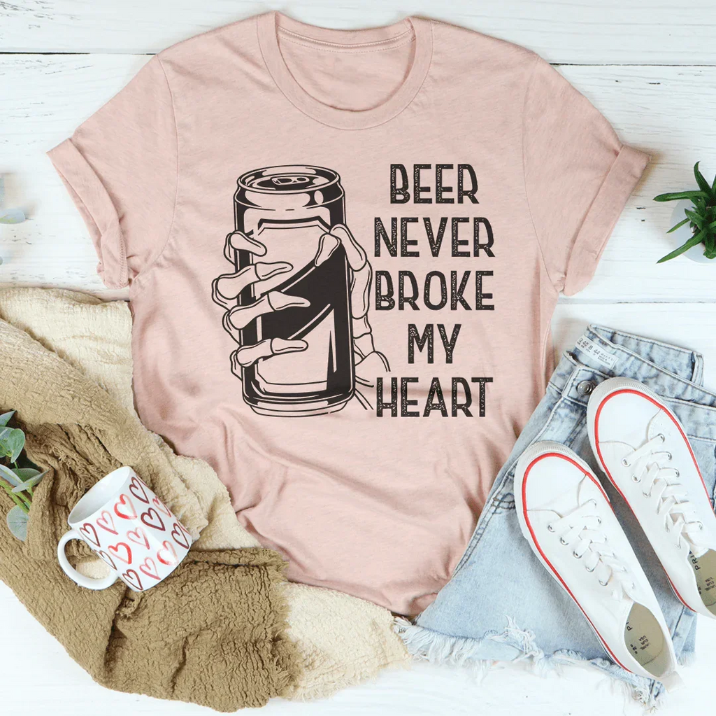 Beer Never Broke My Heart Skull Tee product image 1