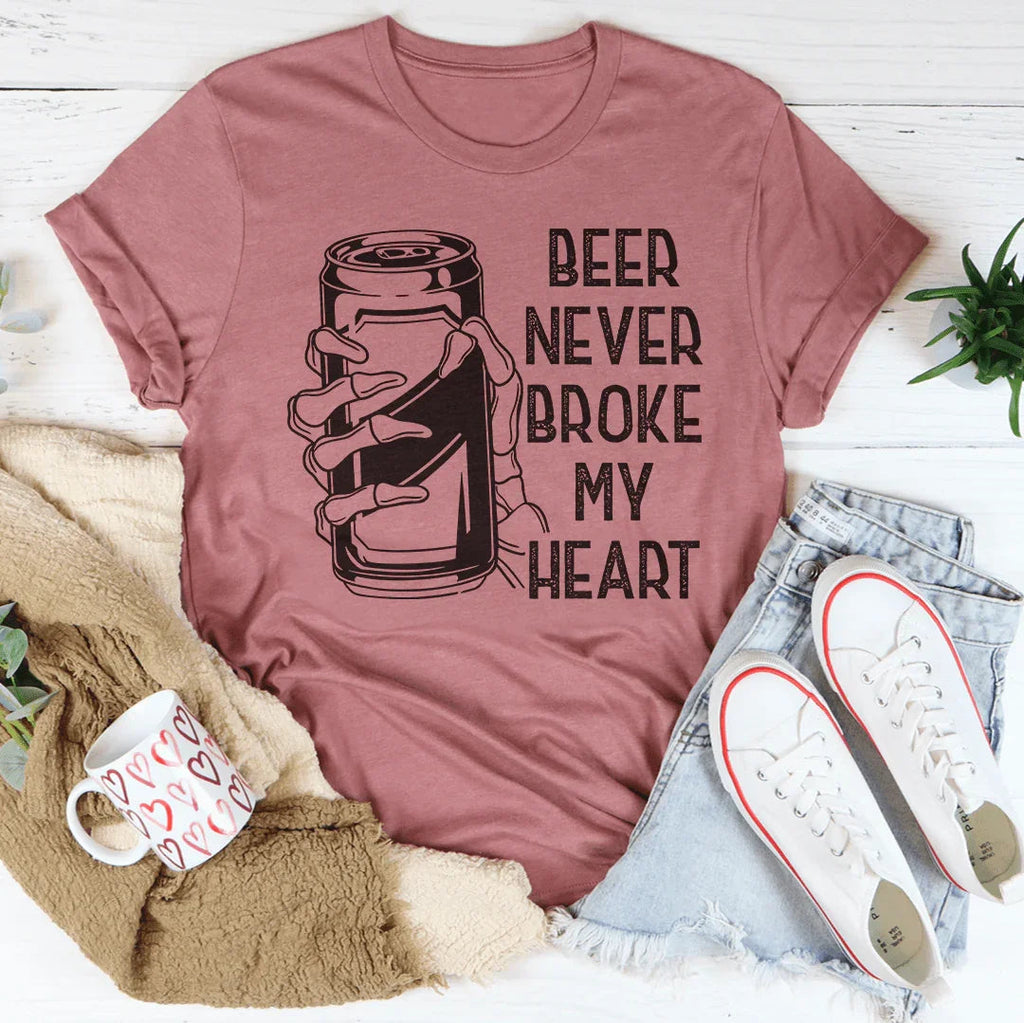Beer Never Broke My Heart Skull Tee product image 2