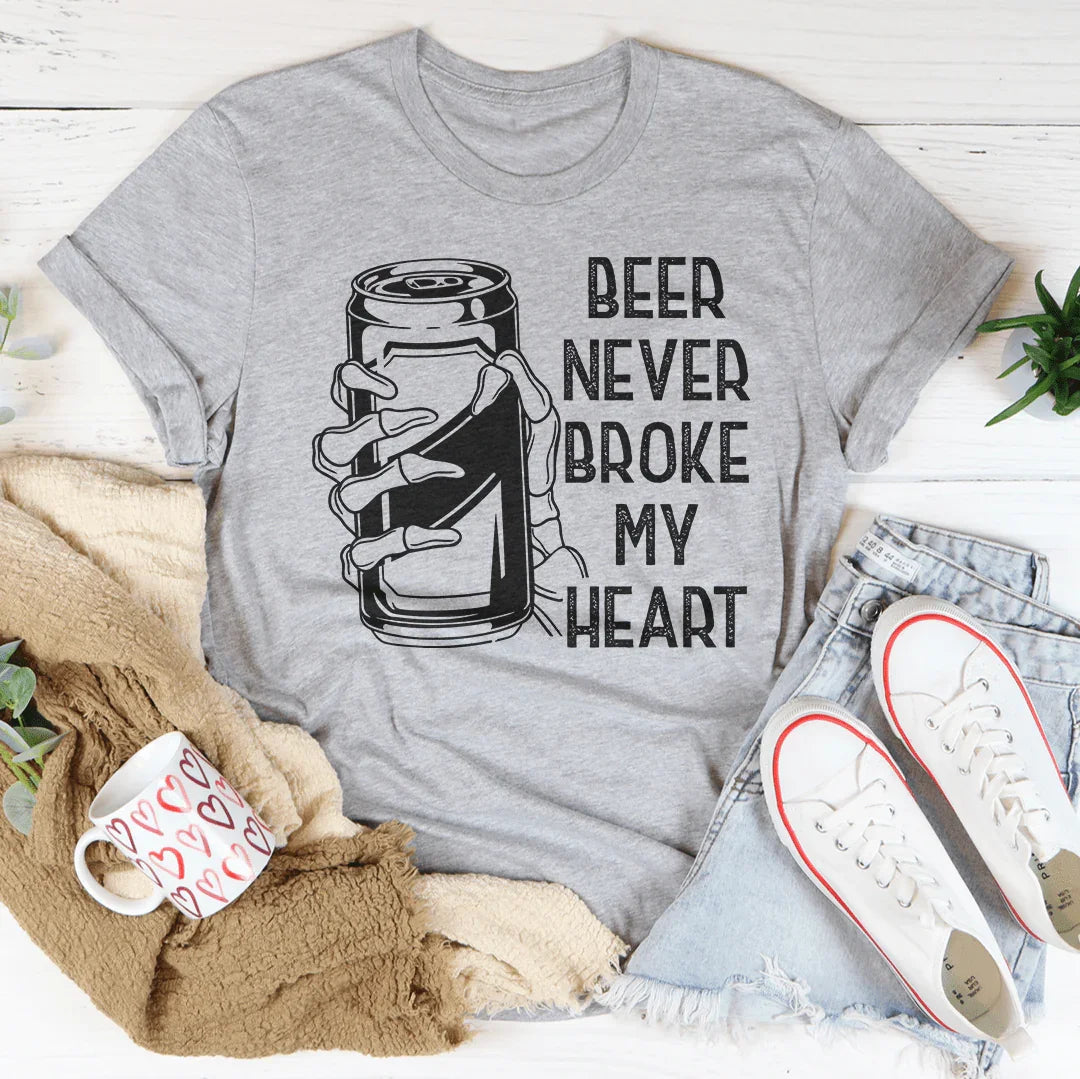 Beer Never Broke My Heart Skull Tee product image 3