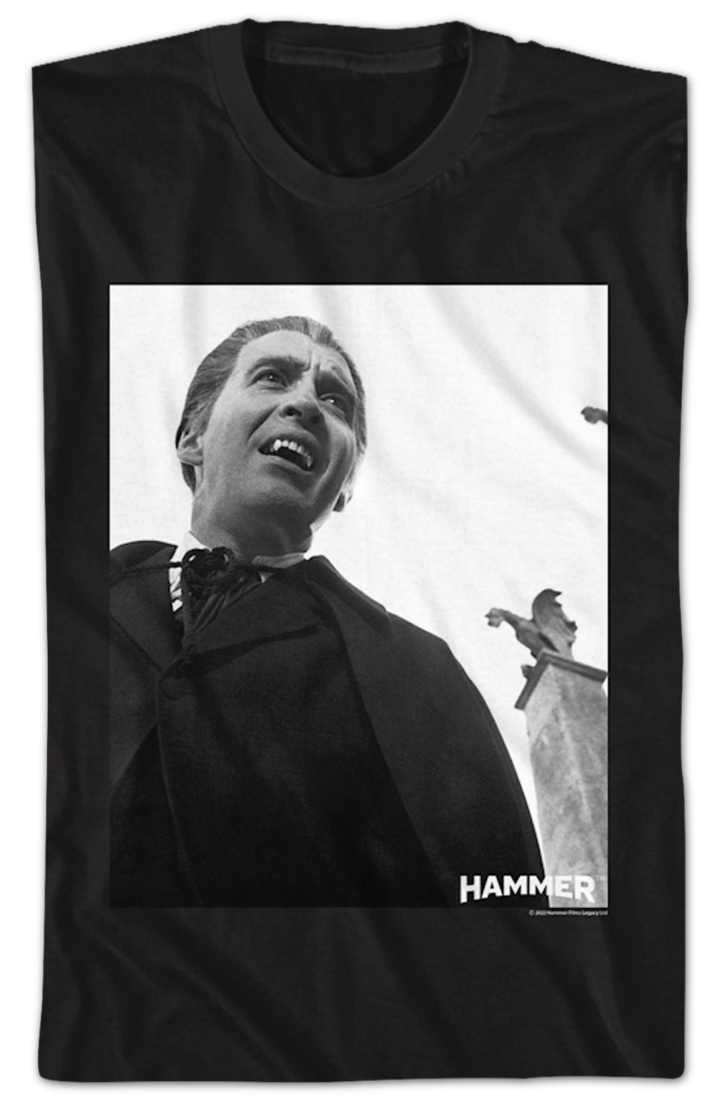 Black And White Dracula Photo Hammer Films T-Shirt product image 2