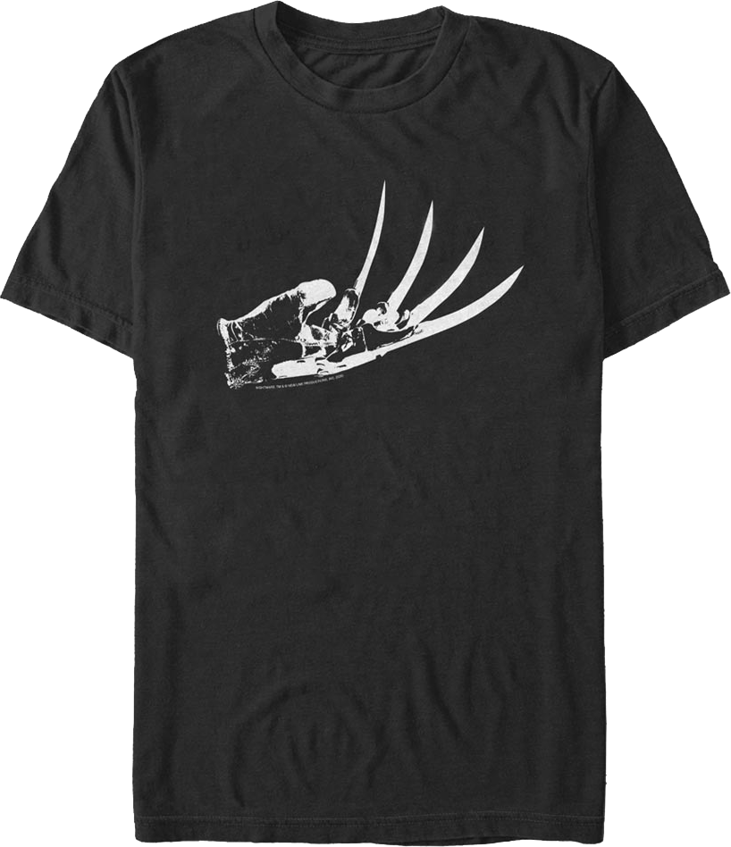 Black And White Glove Nightmare On Elm Street T-Shirt product image 1