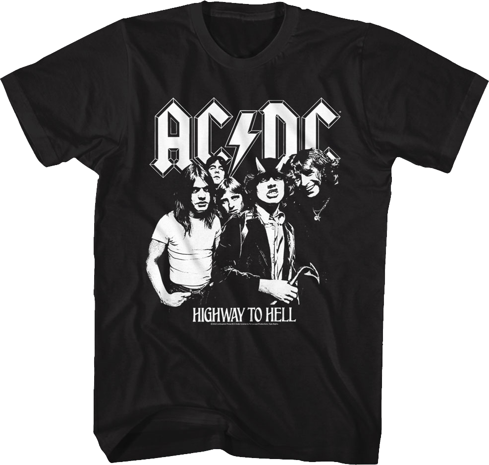 Black And White Highway To Hell ACDC Shirt product image 1