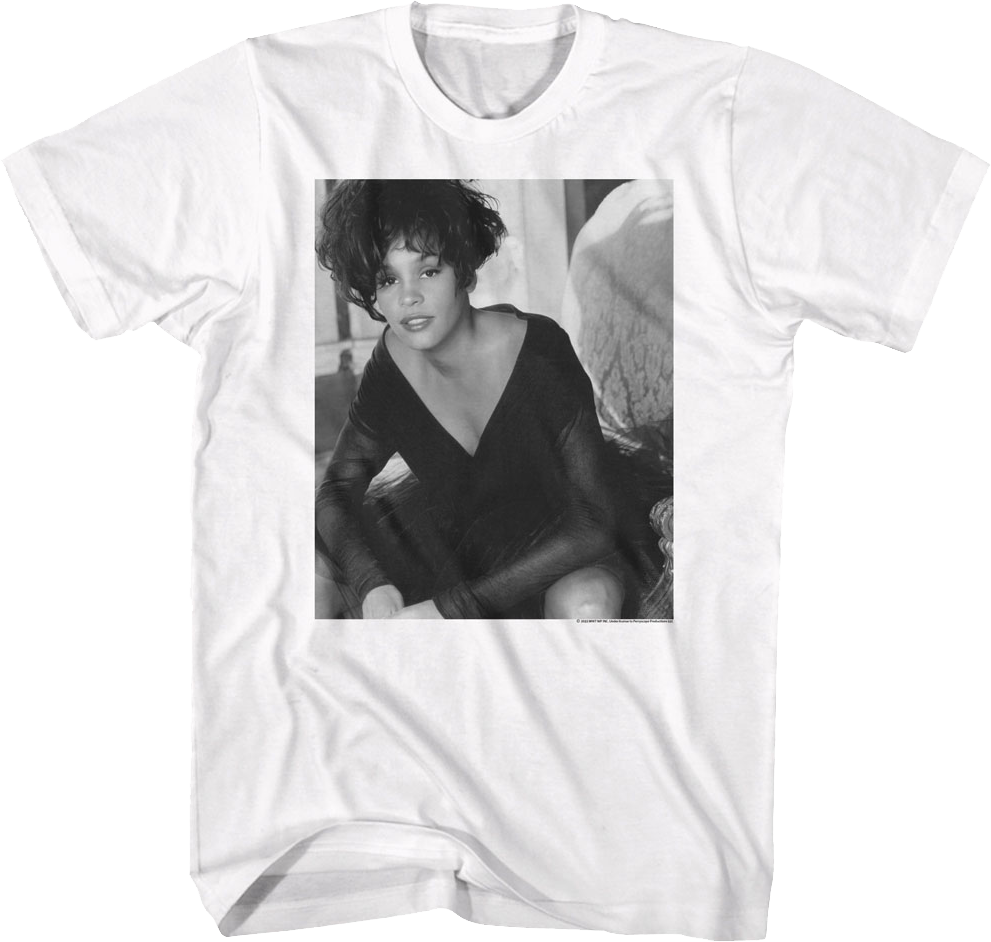 Black And White Photo Whitney Houston T-Shirt product image 1