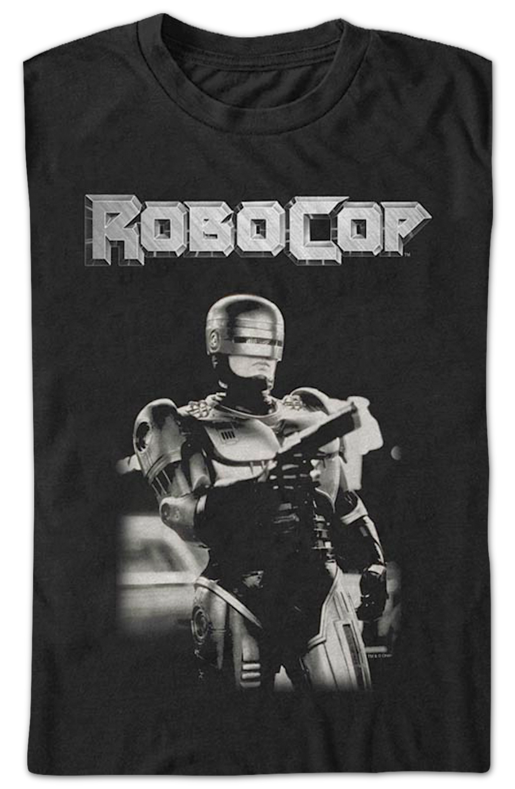 Black And White Robocop T-Shirt product image 2