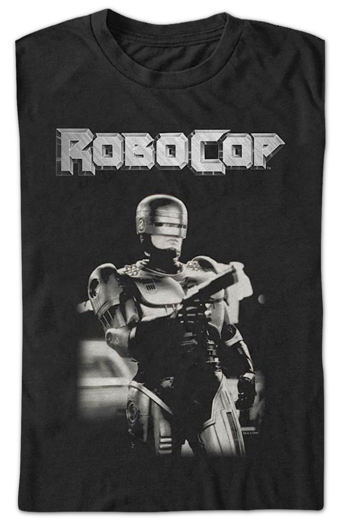 Black And White Robocop T-Shirt product image 2