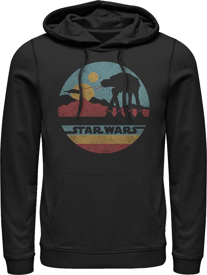 Black AT-AT Silhouette Star Wars Hoodie product image 1