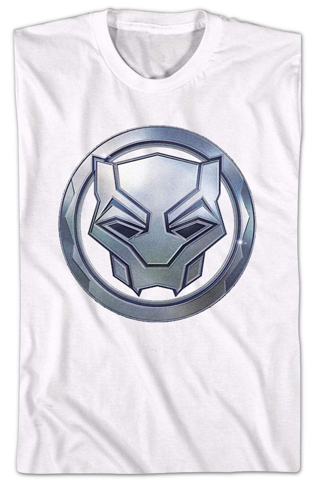 Black Panther Faux Chrome Logo Marvel Comics T-Shirt product image 2