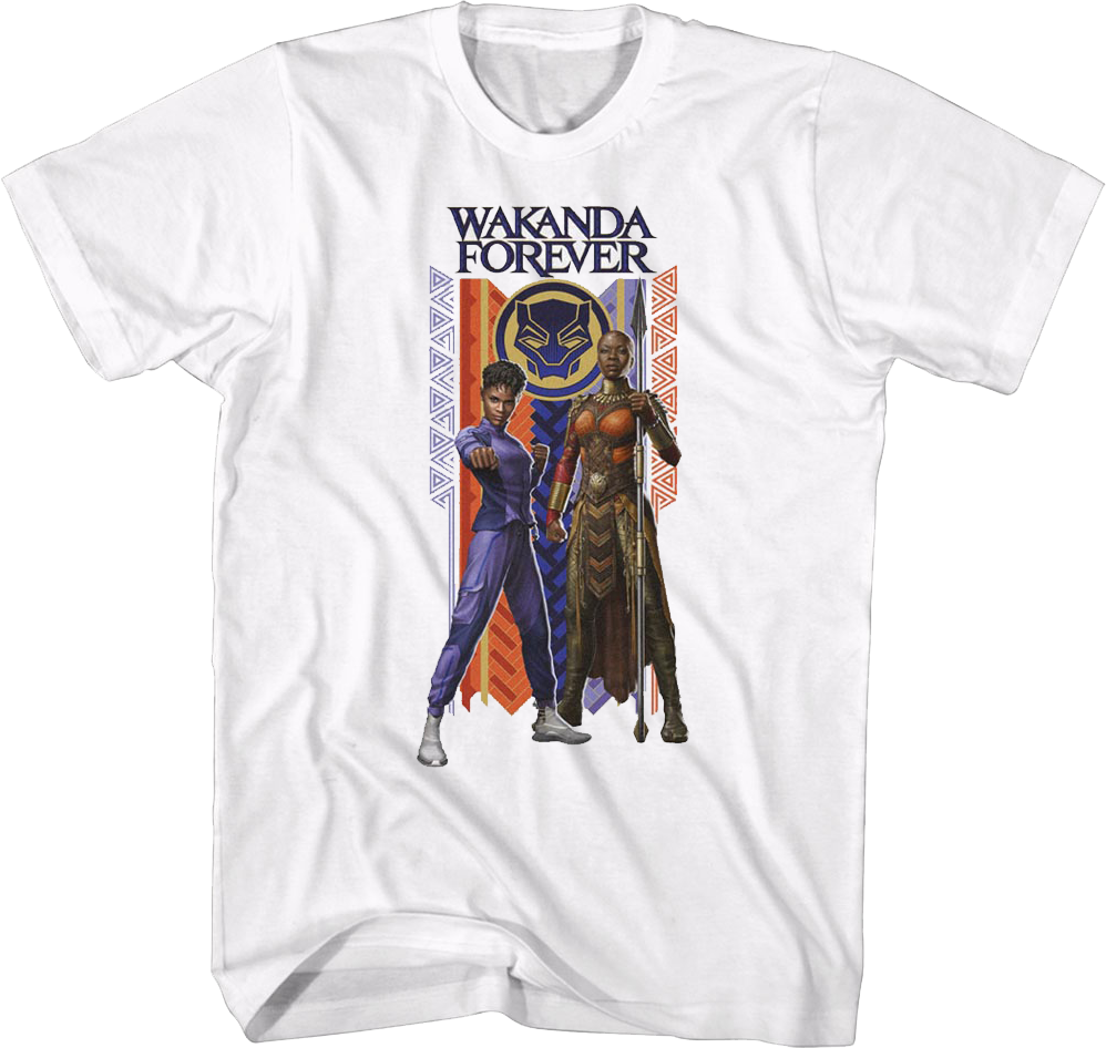 Black Panther Wakanda Forever Duo Marvel Comics T-Shirt product image 1