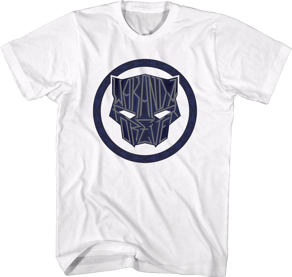 Black Panther Wakanda Forever Text Marvel Comics T-Shirt product image 1