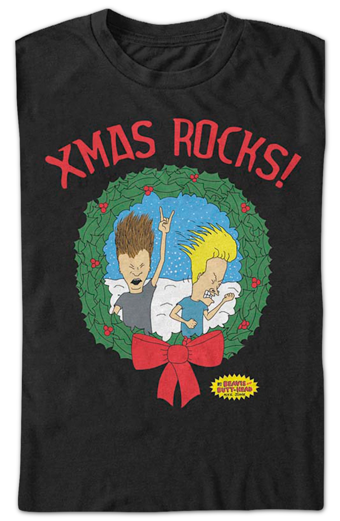 Black Xmas Rocks Beavis And Butt-Head T-Shirt product image 2